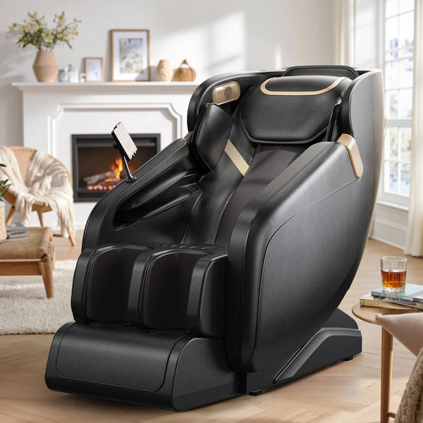 4D Full Body Zero Gravity Massage Chair in Black for Ultimate Relaxation