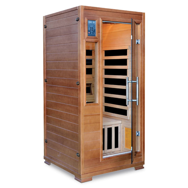 Heatwave 1-2 Person Hemlock Infrared Sauna Featuring 5 Energy Efficient Carbon Heaters