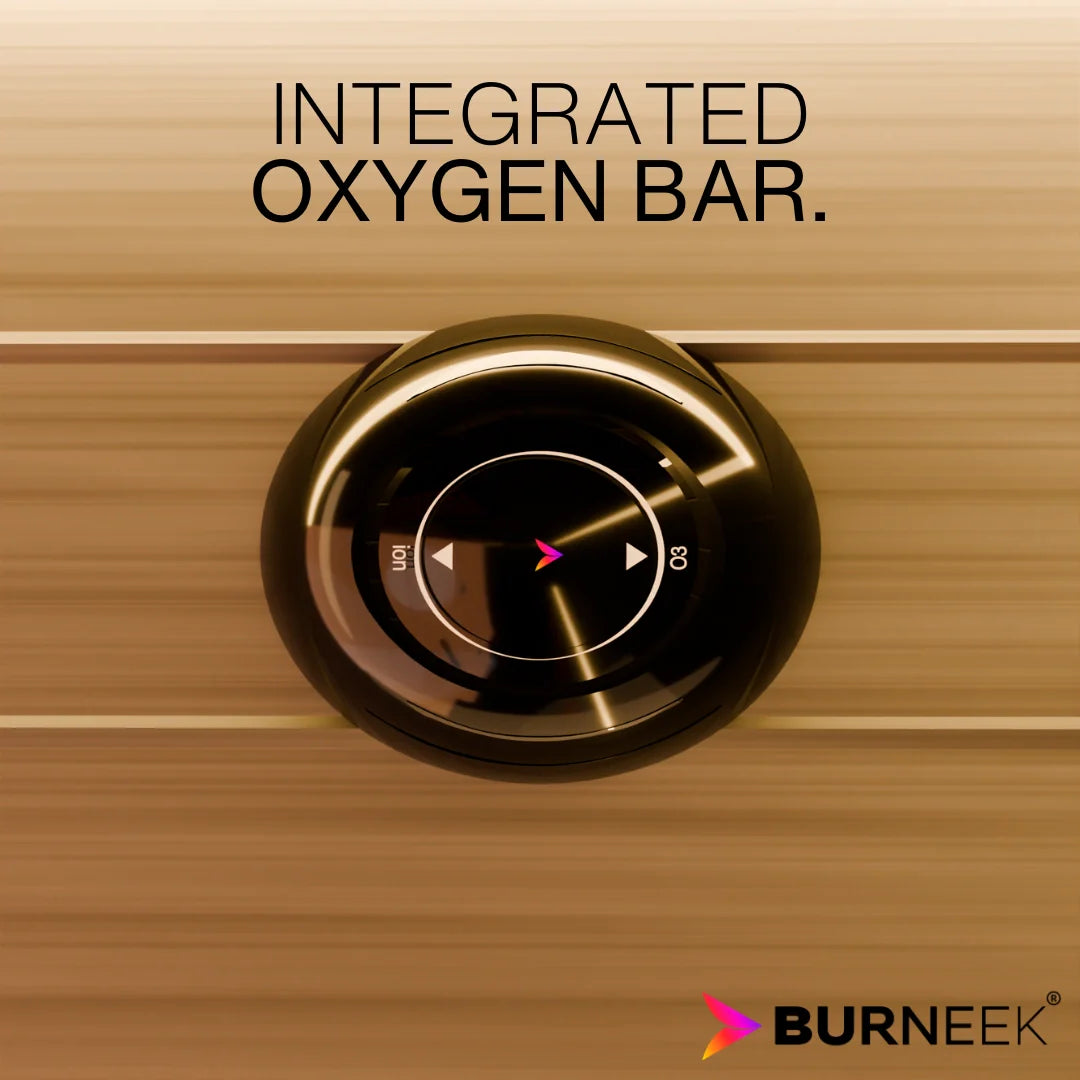 Experience Ultimate Relaxation with the Burneek Onyxeek 3-Person Full-Spectrum Quartz Infrared Sauna Featuring Red Light Therapy