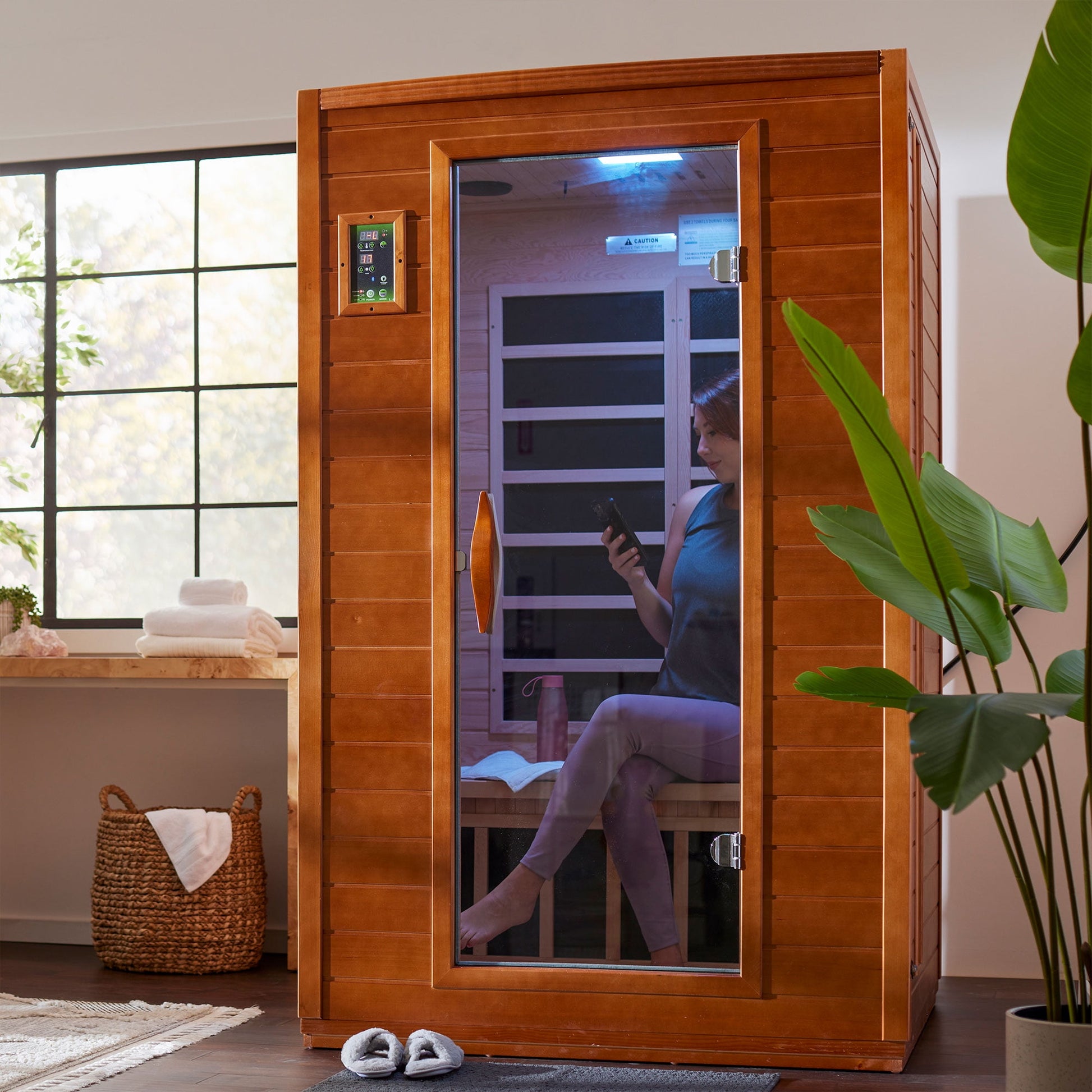 Andora 2-Person Low EMF FAR Infrared Sauna, Canadian Hemlock