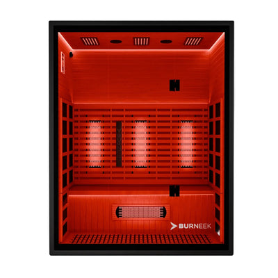 Burneek Onyxeek 3-Person Full-Spectrum Quartz Infrared Sauna Featuring Red Light Therapy