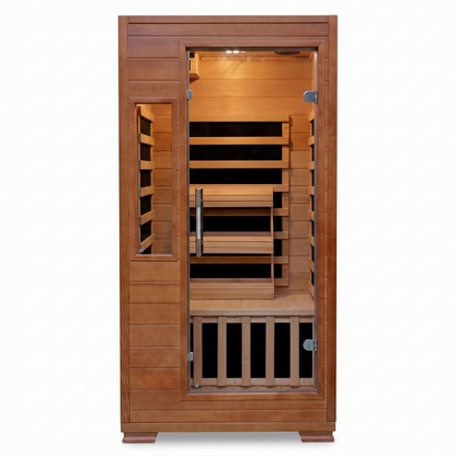 Heatwave 1-2 Person Hemlock Infrared Sauna Featuring 5 Energy Efficient Carbon Heaters