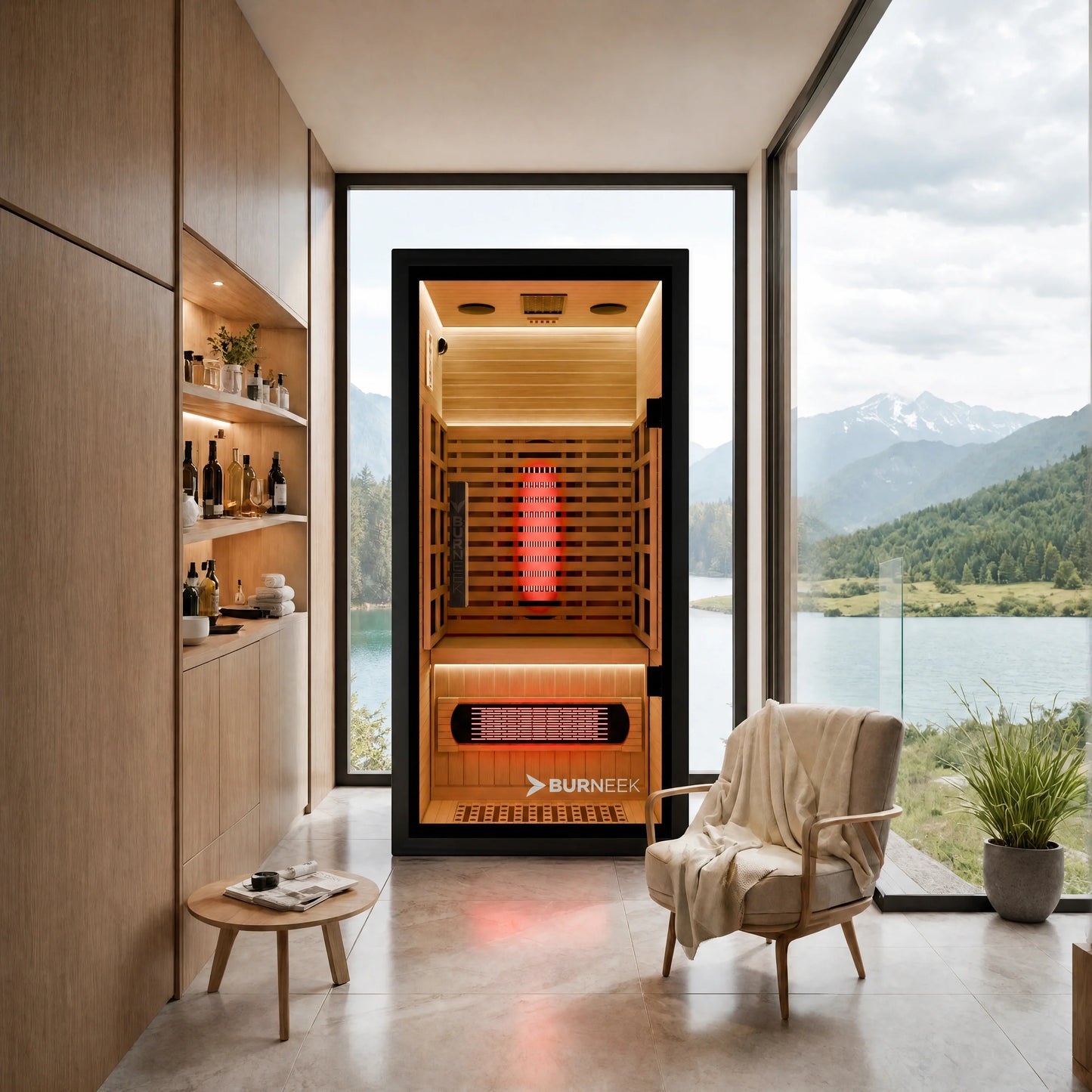 Experience Ultimate Wellness with the Burneek Onyxeek: Luxurious Single-User Full-Spectrum Quartz Infrared Sauna