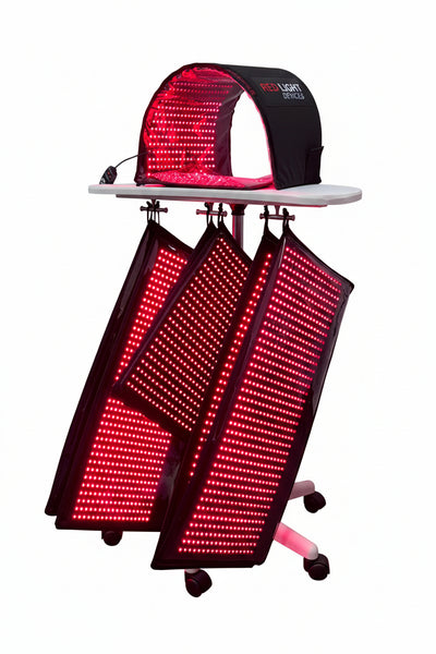 Full Body Red Light Therapy System 12,690 LED's in System. Includes 4 Pads 11" X 27", 2 Pads 11' X 16", 1 Face Dome, 1 Chin Pad