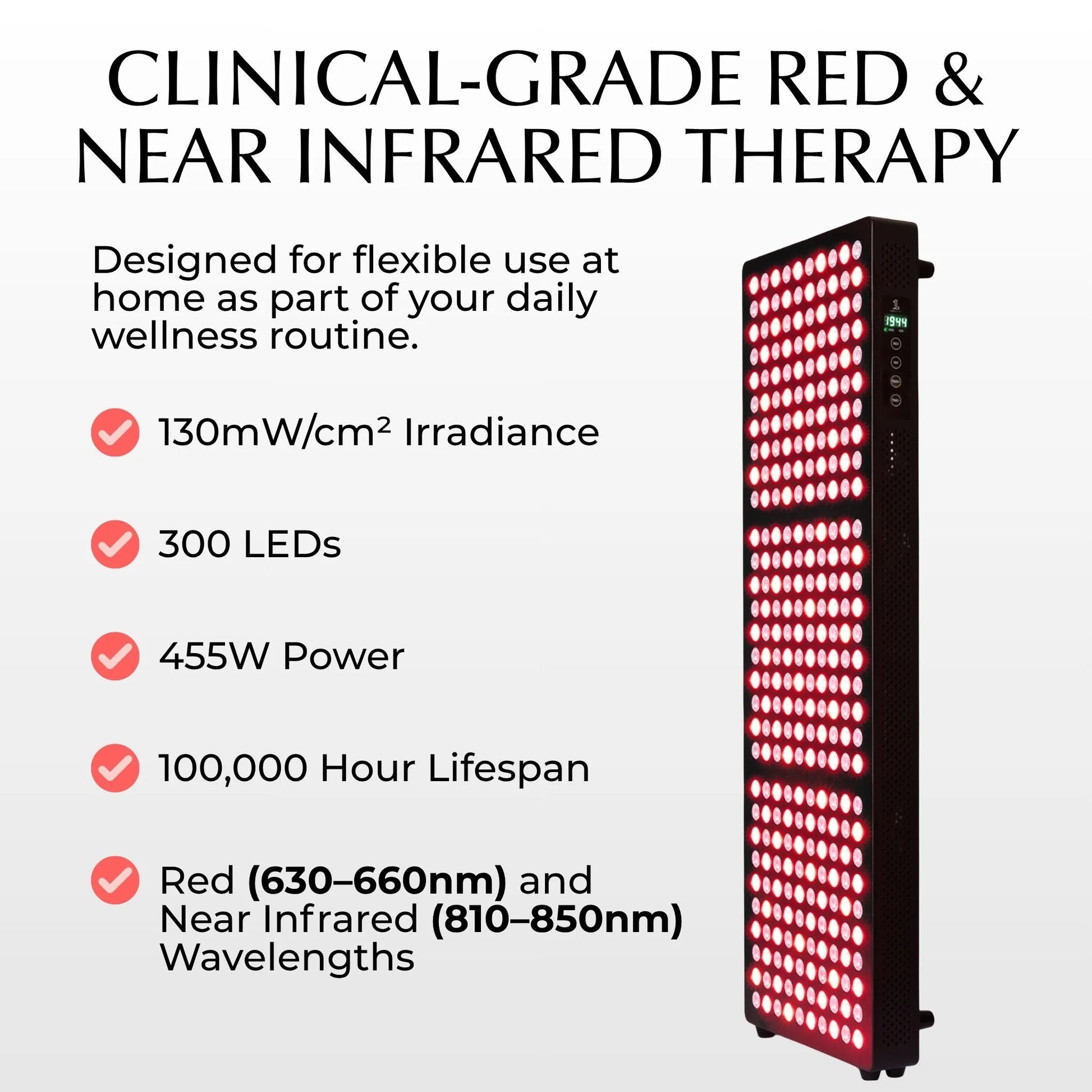 Transform Your Wellness Routine with the Elegant RN300 Red Light Therapy Panel