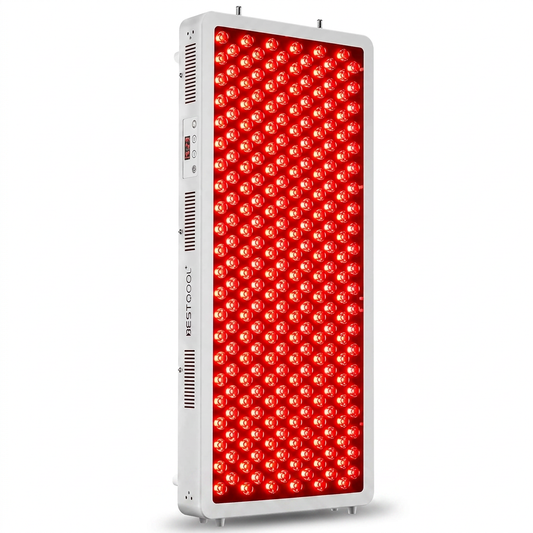 Red Light Therapy Panel, 4 Wavelengths Full Body Infrared Light Therapy, 300 Elite Grade Dual Chip Leds, FSA-HSA Red Light Device at Home, Ideal for Body, Face. 500W. Modular Design. — Studio Shot
